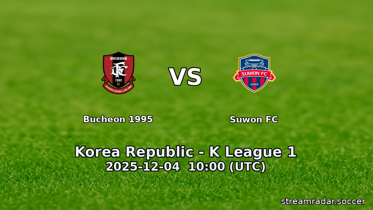 Bucheon 1995 vs Suwon FC