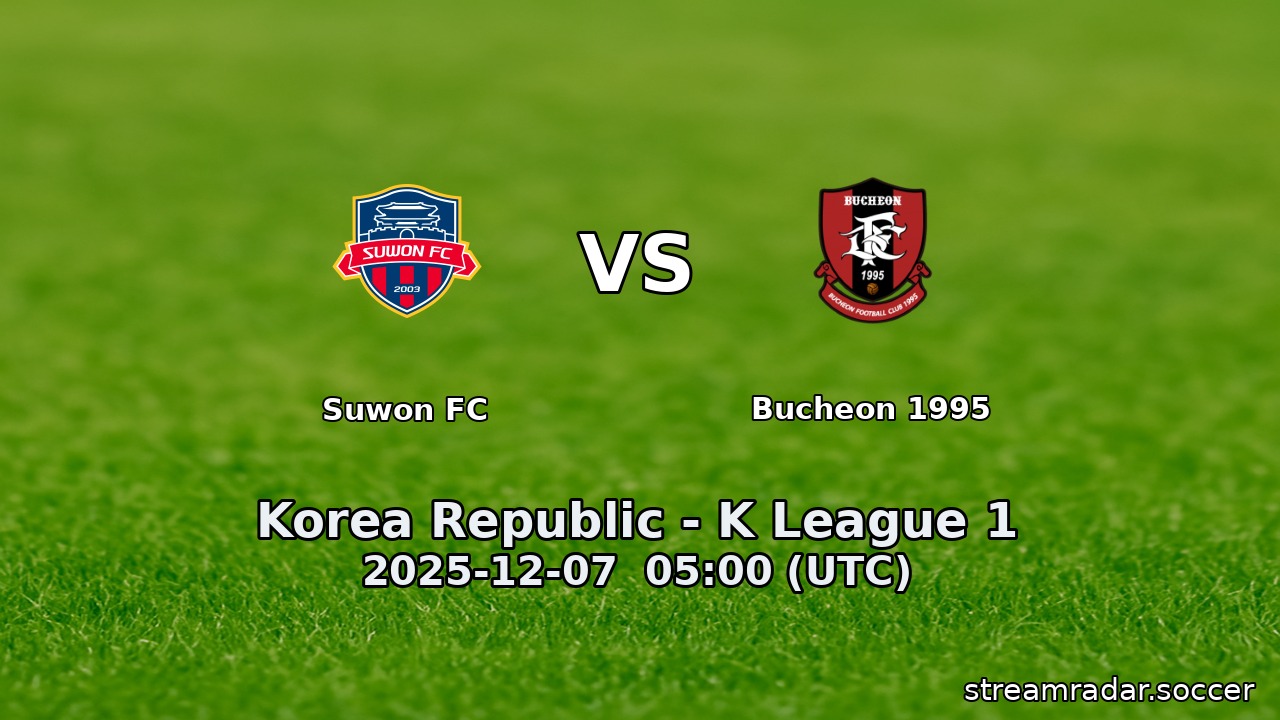 Bucheon 1995 vs Suwon FC