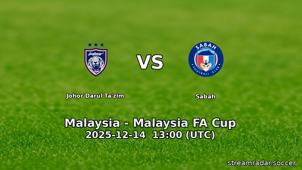 Johor Darul Ta'zim vs Sabah