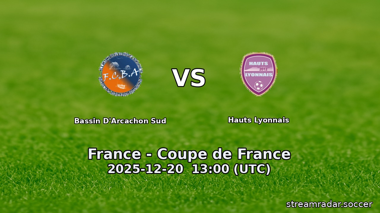 Bassin D'Arcachon Sud vs Hauts Lyonnais