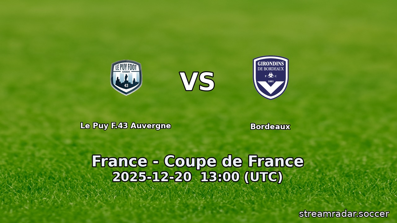 Le Puy F.43 Auvergne vs Bordeaux