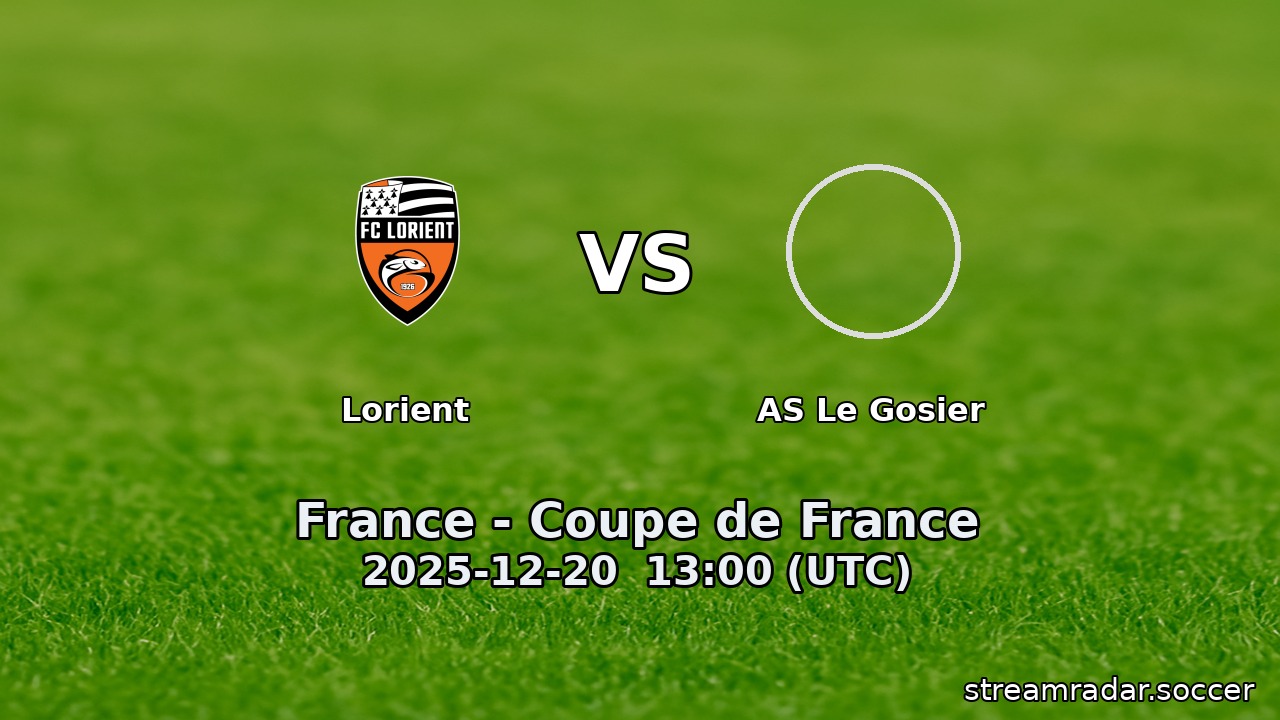 AS Le Gosier vs Lorient