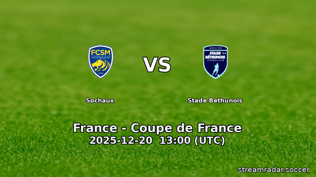 Stade Bethunois vs Sochaux