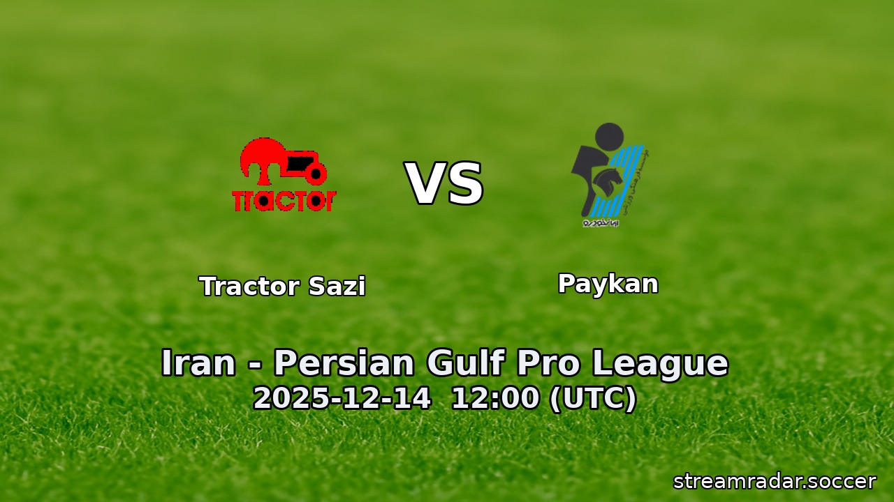 Tractor Sazi vs Paykan