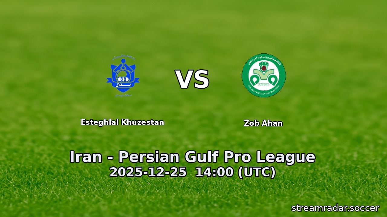Esteghlal Khuzestan vs Zob Ahan