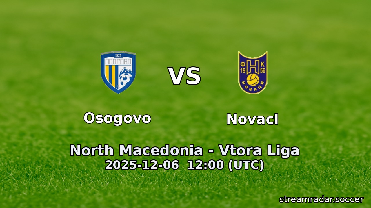 Osogovo vs Novaci