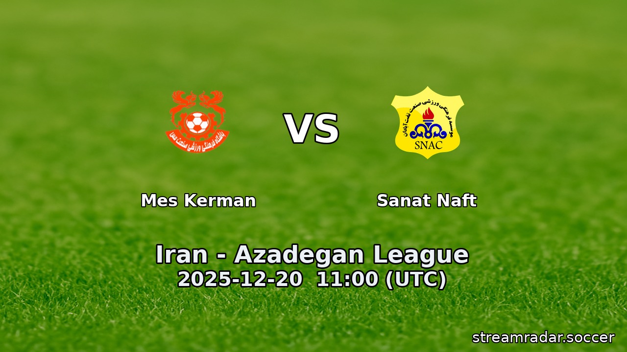 Mes Kerman vs Sanat Naft