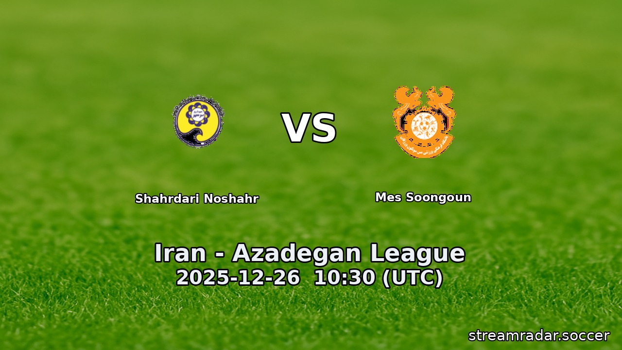 Shahrdari Noshahr vs Mes Soongoun