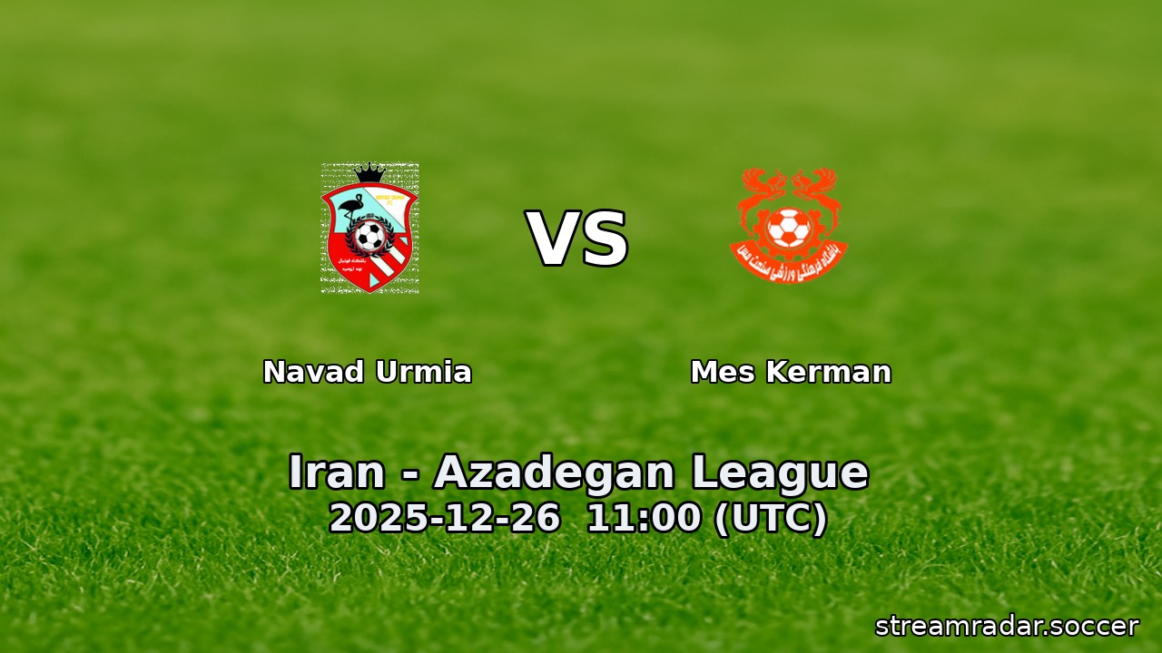 Navad Urmia vs Mes Kerman