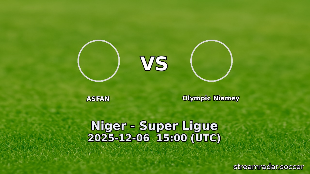 ASFAN vs Olympic Niamey