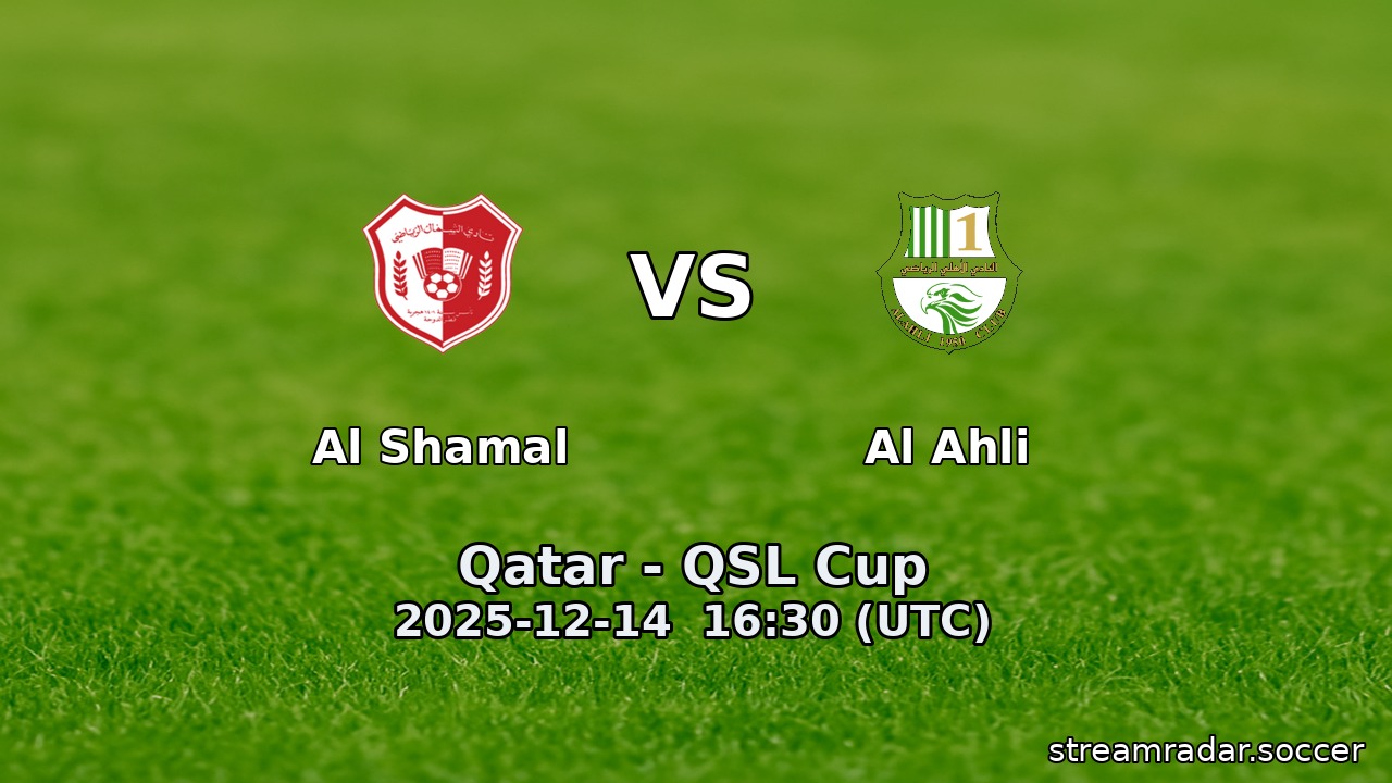 Al Shamal vs Al Ahli