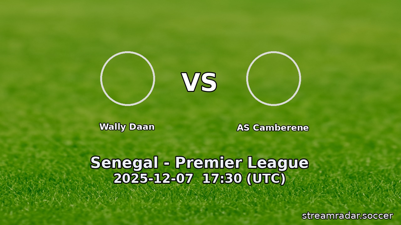 Wally Daan vs AS Camberene