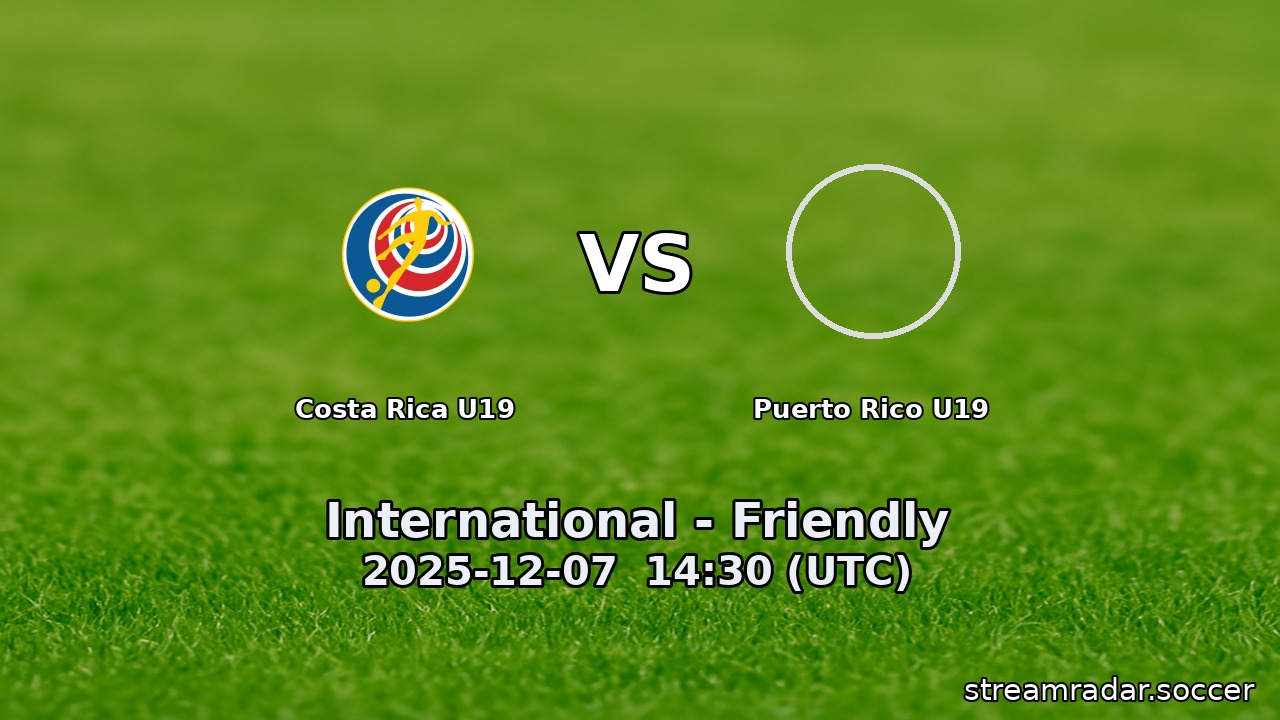 Costa Rica U19 vs Puerto Rico U19