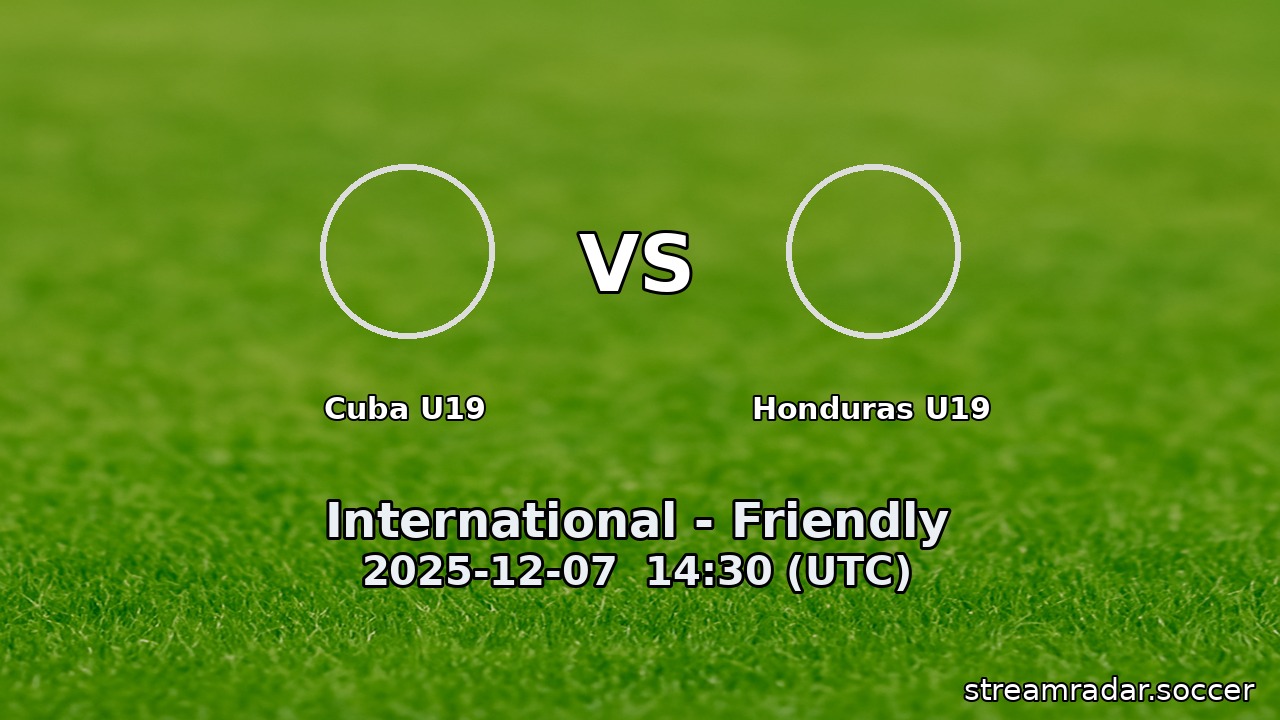 Cuba U19 vs Honduras U19