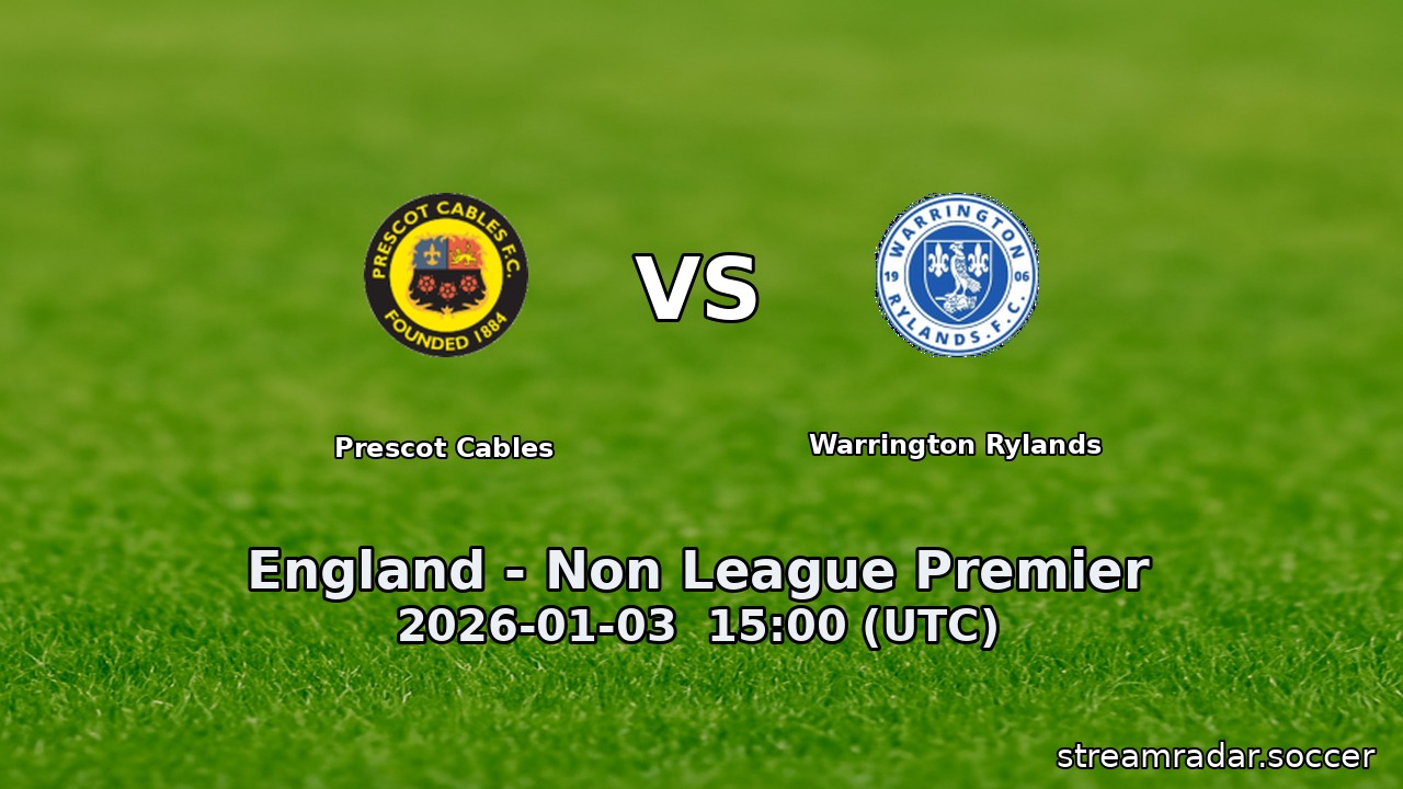 Prescot Cables vs Warrington Rylands