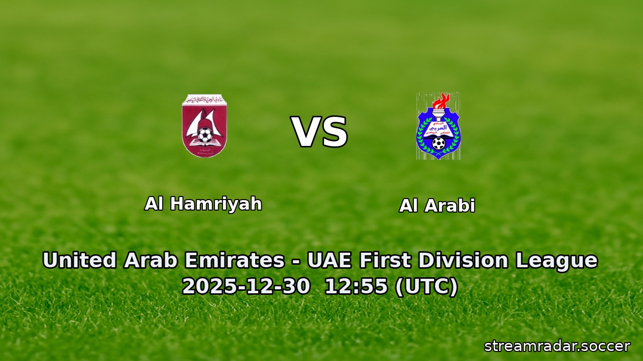 Al Hamriyah vs Al Arabi