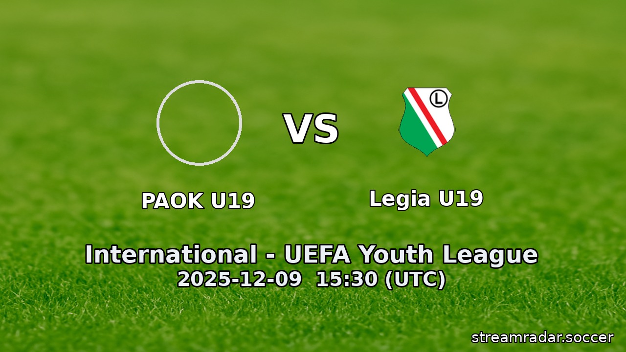 PAOK U19 vs Legia U19