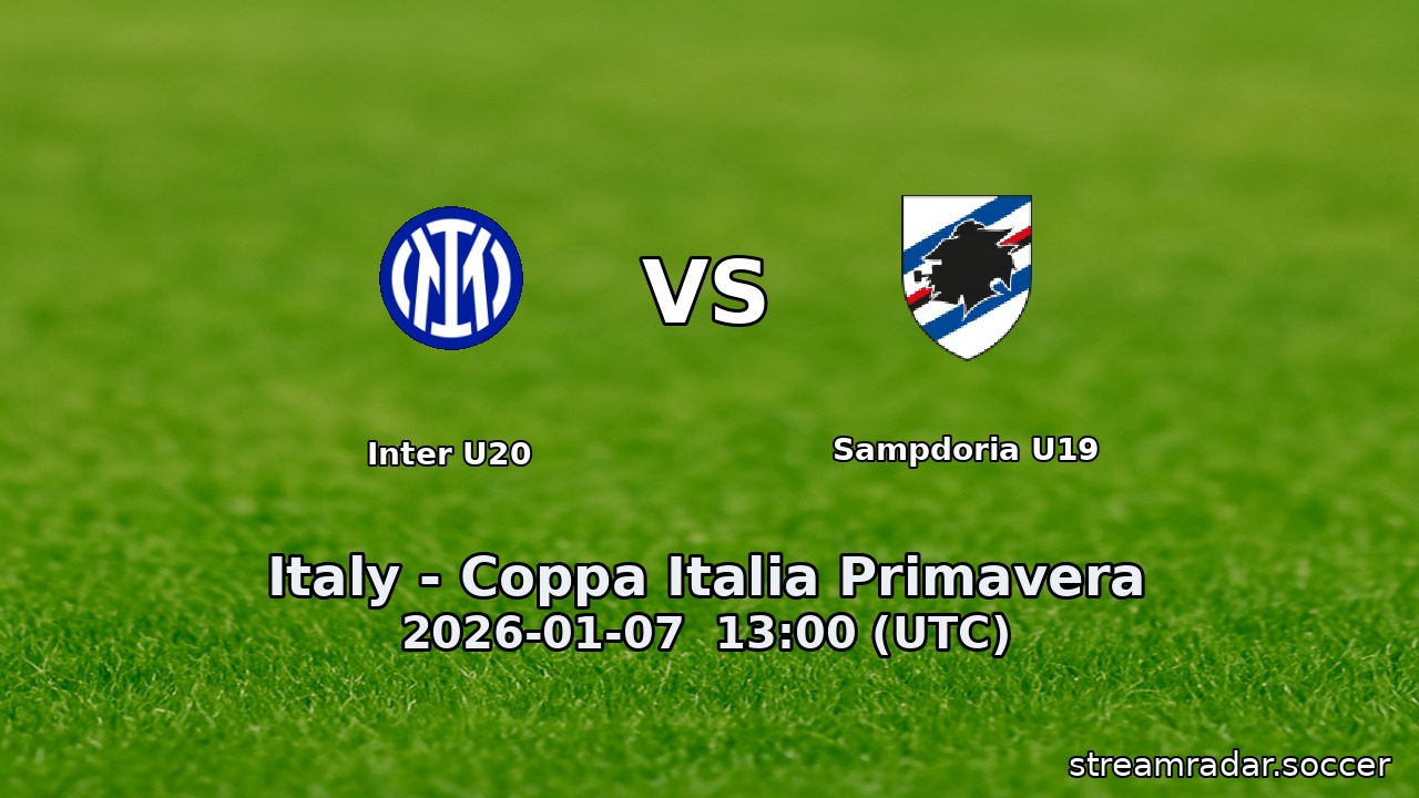 Inter U20 vs Sampdoria U19