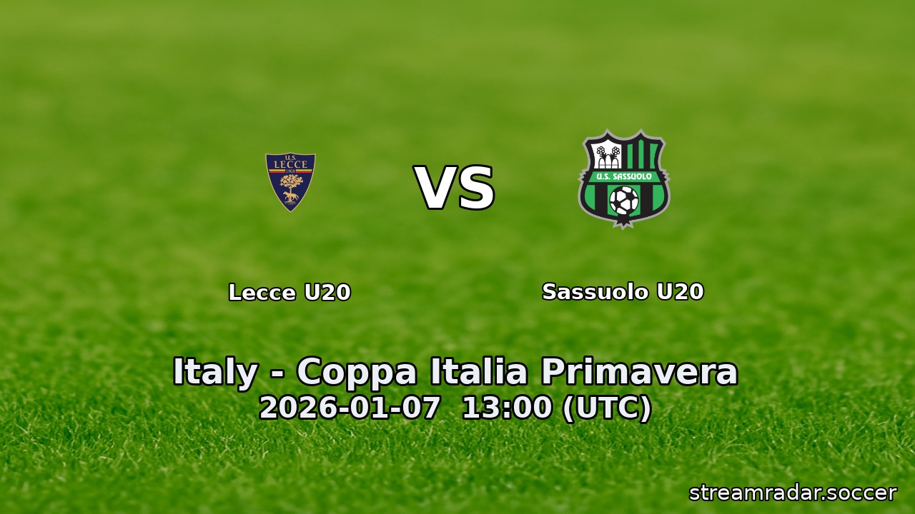 Sassuolo U20 vs Lecce U20