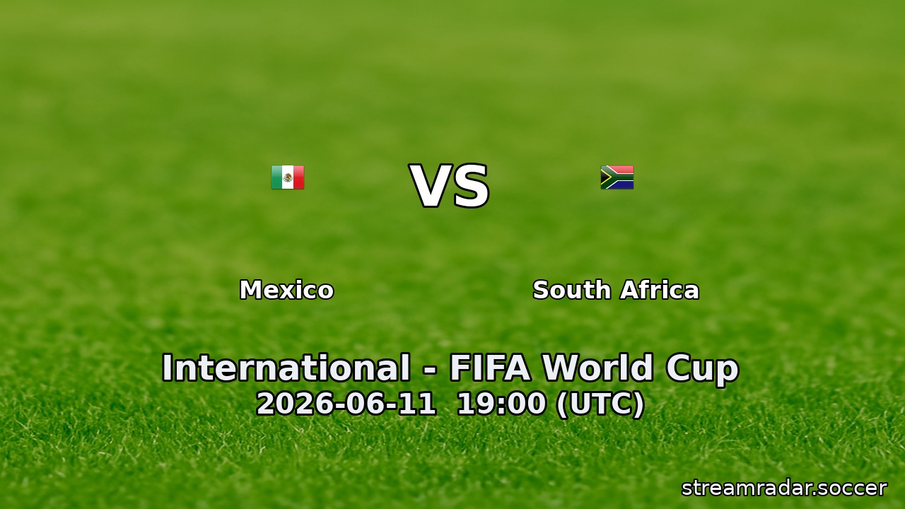 Mexico vs South Africa