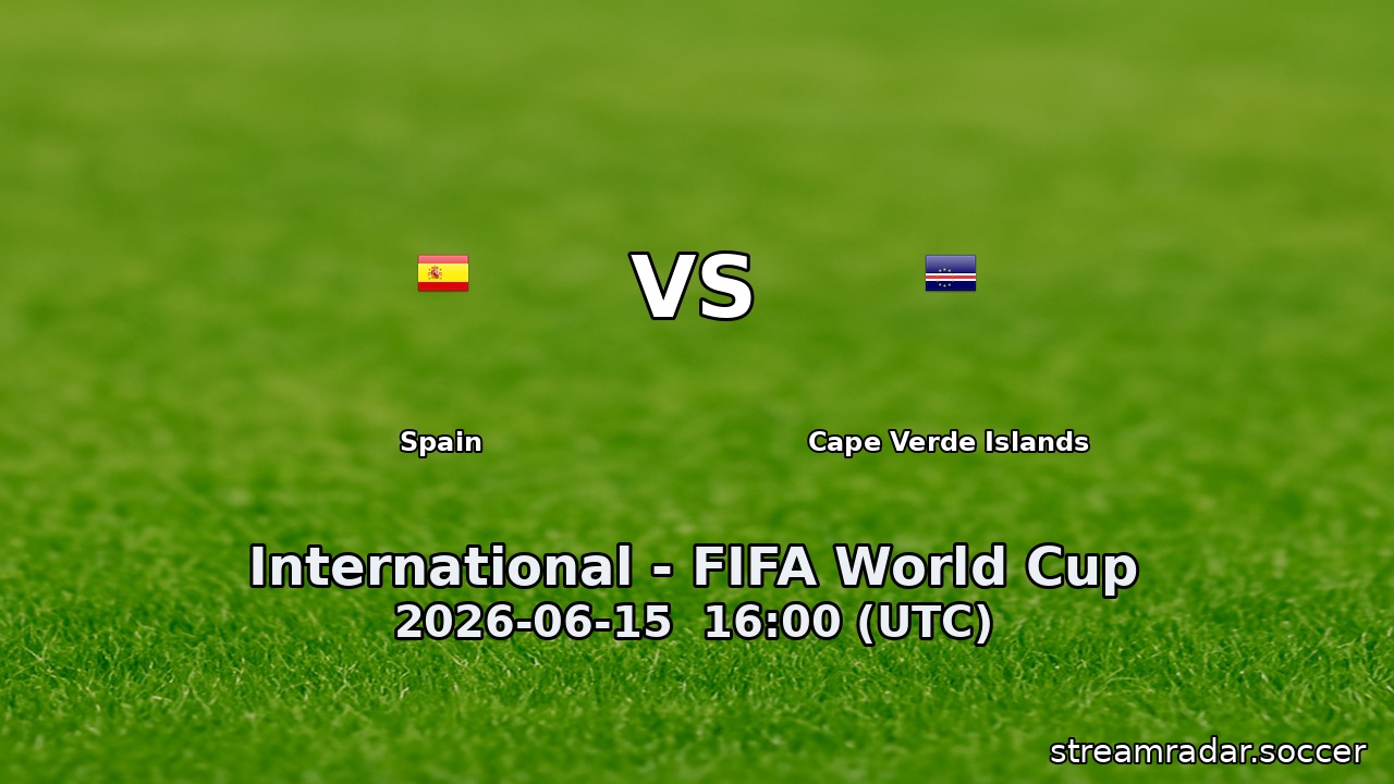 Spain vs Cape Verde Islands
