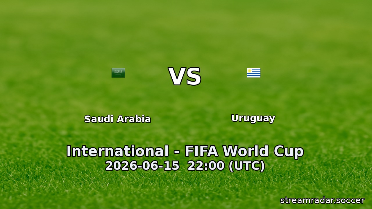 Saudi Arabia vs Uruguay