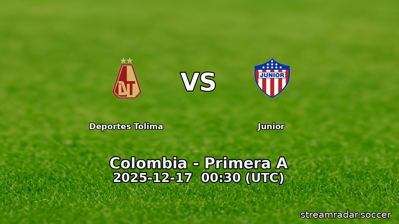 Deportes Tolima vs Junior