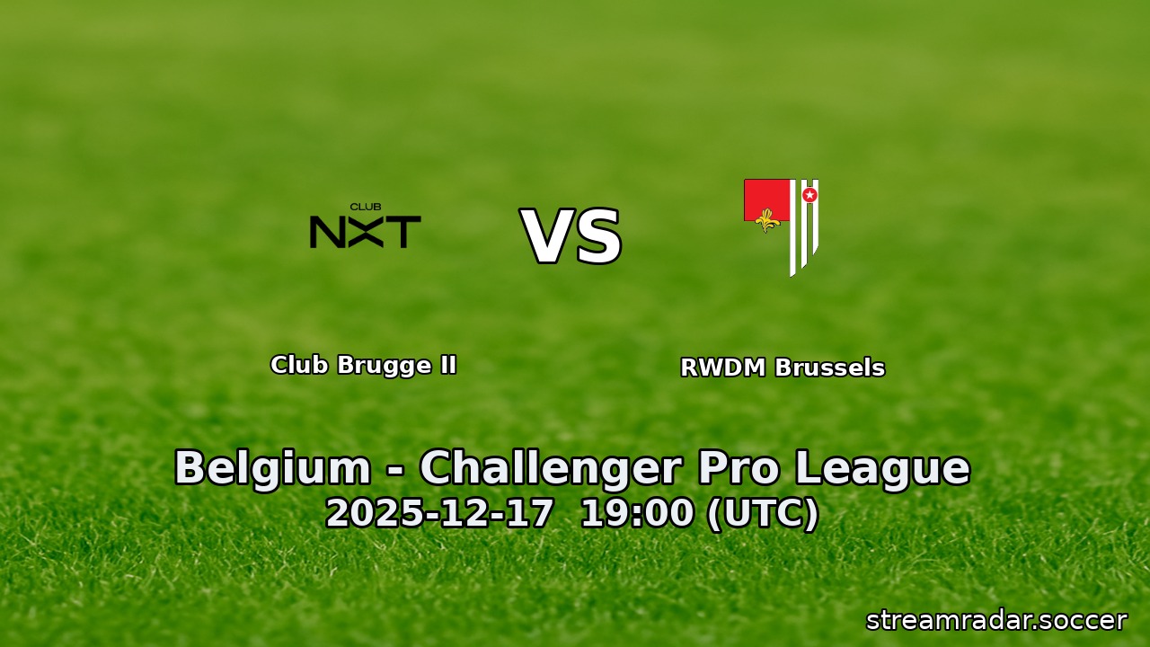 Club Brugge II vs RWDM Brussels