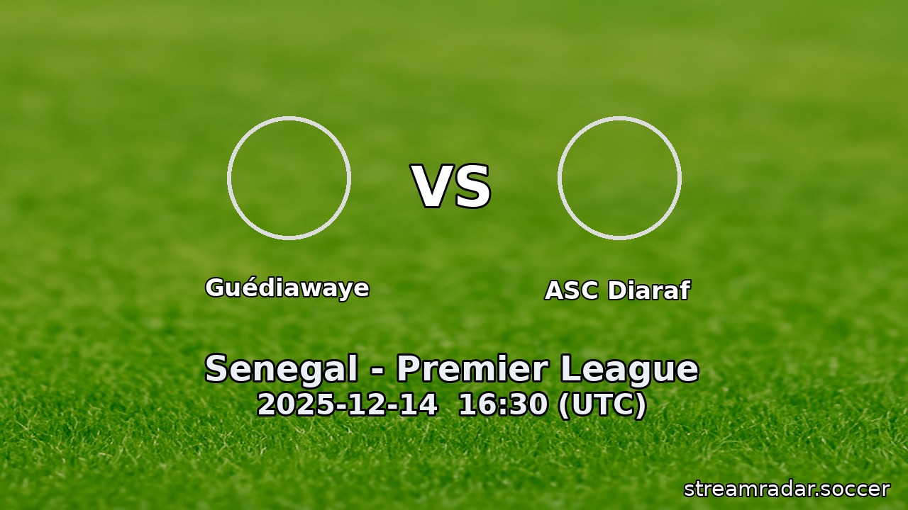 Guédiawaye vs ASC Diaraf