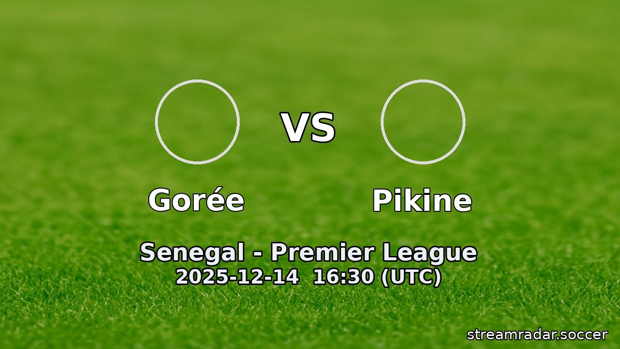 Gorée vs Pikine