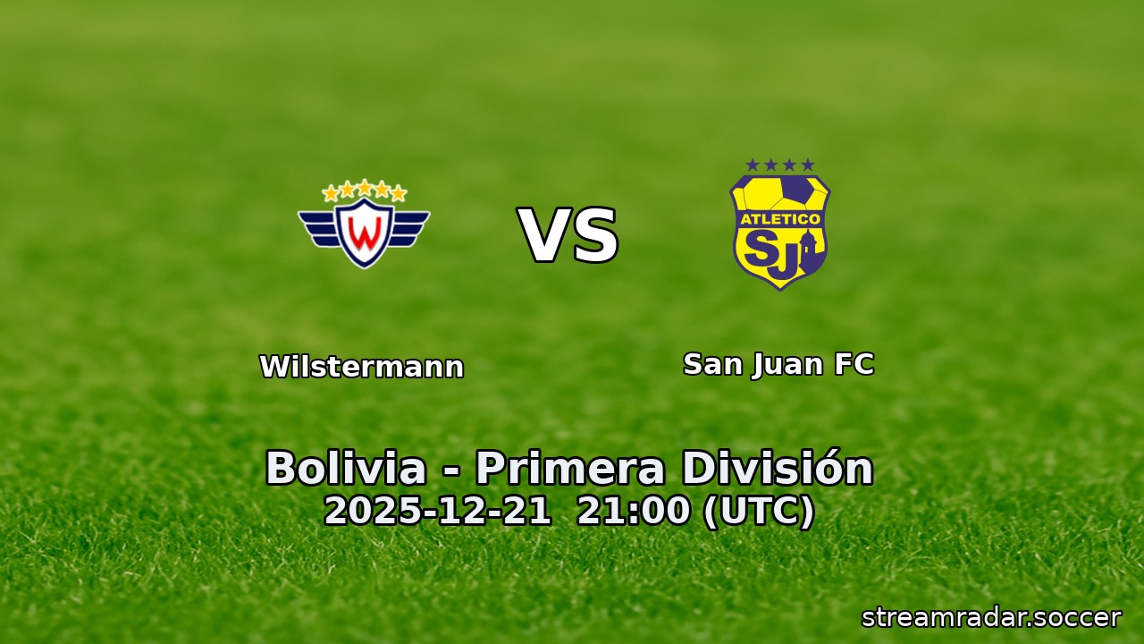 San Juan FC vs Wilstermann