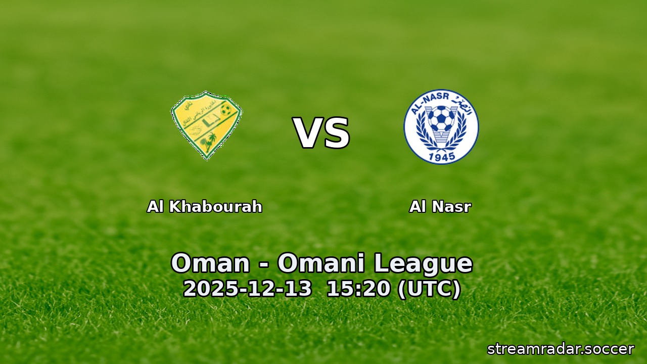 Al Khabourah vs Al Nasr