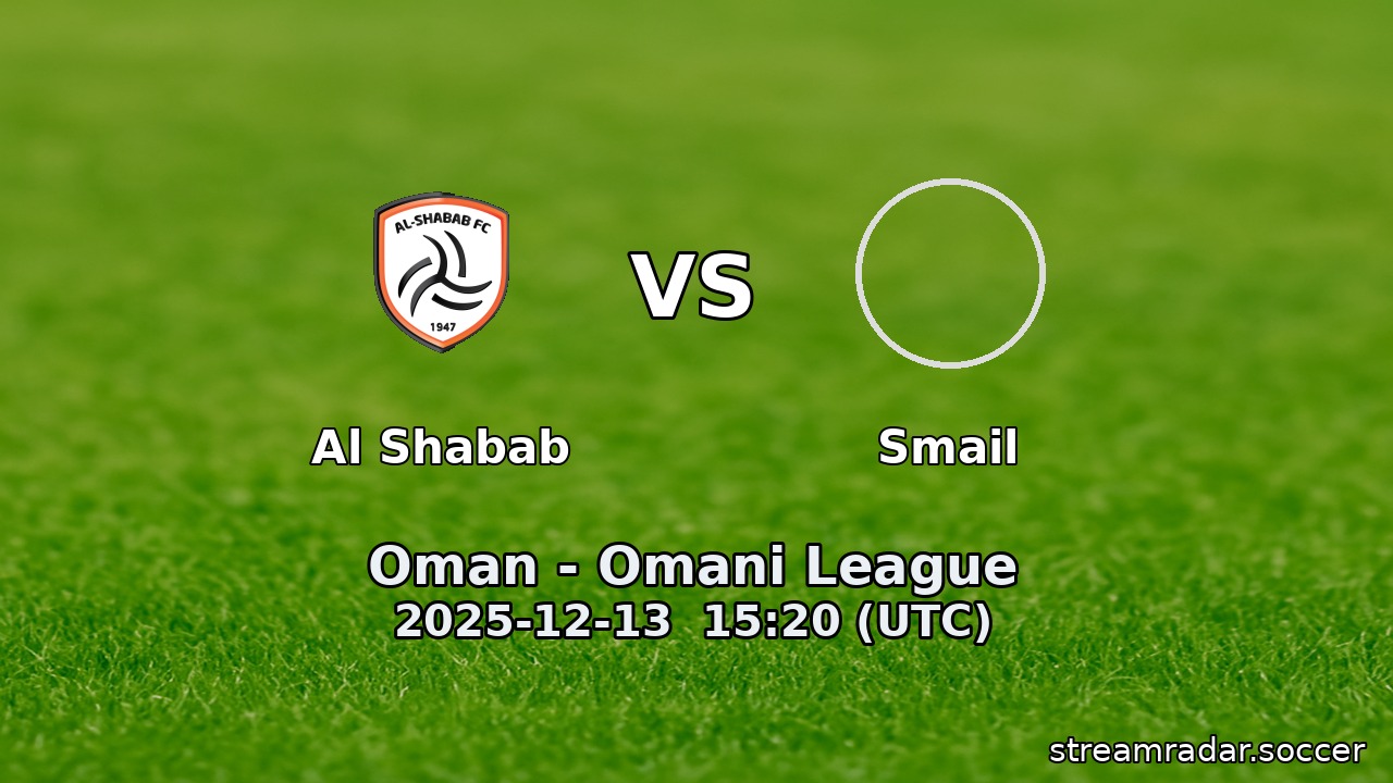 Al Shabab vs Smail