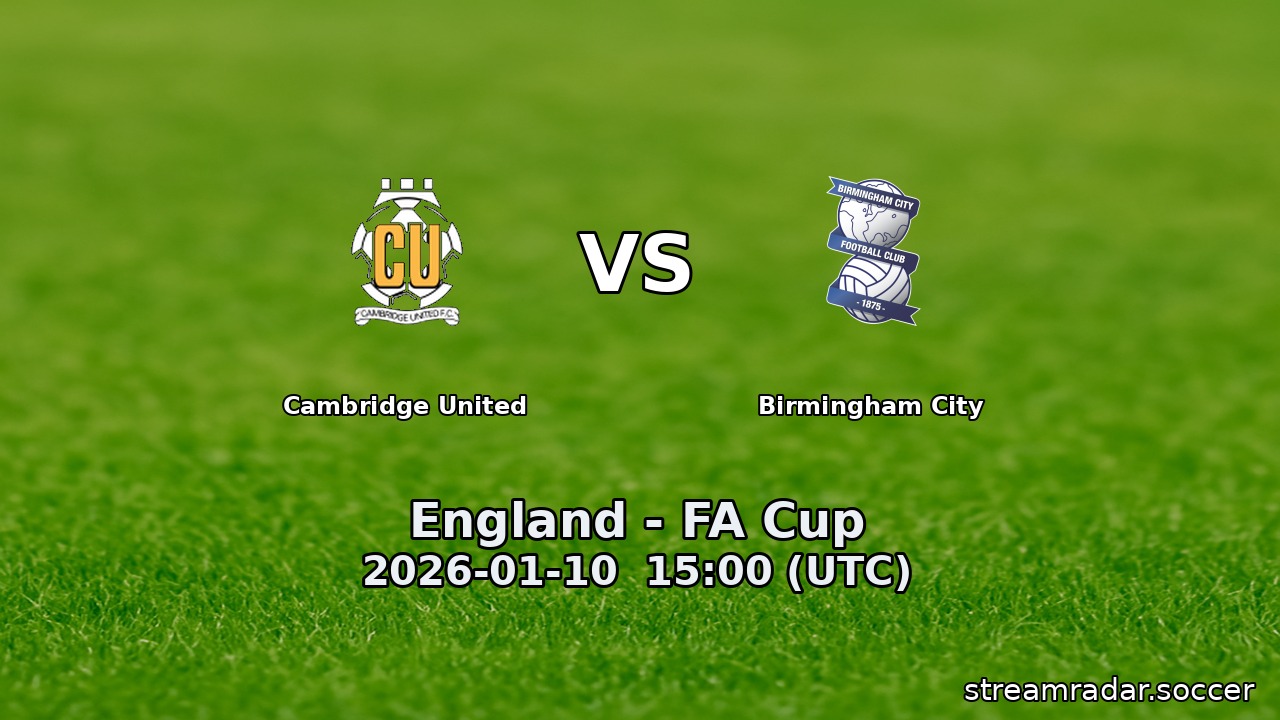 Cambridge United vs Birmingham City