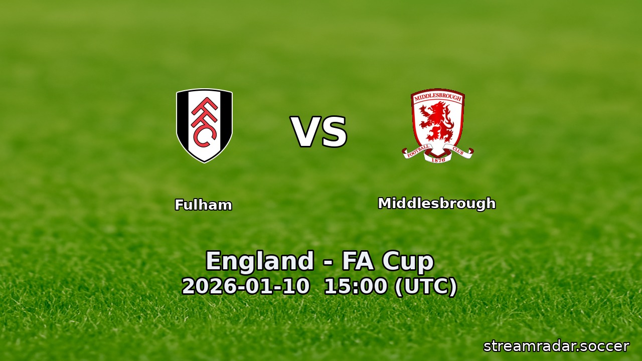 Fulham vs Middlesbrough