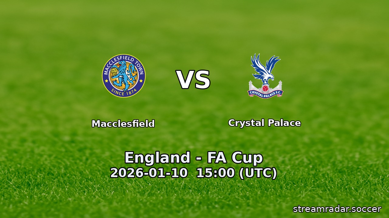 Macclesfield vs Crystal Palace