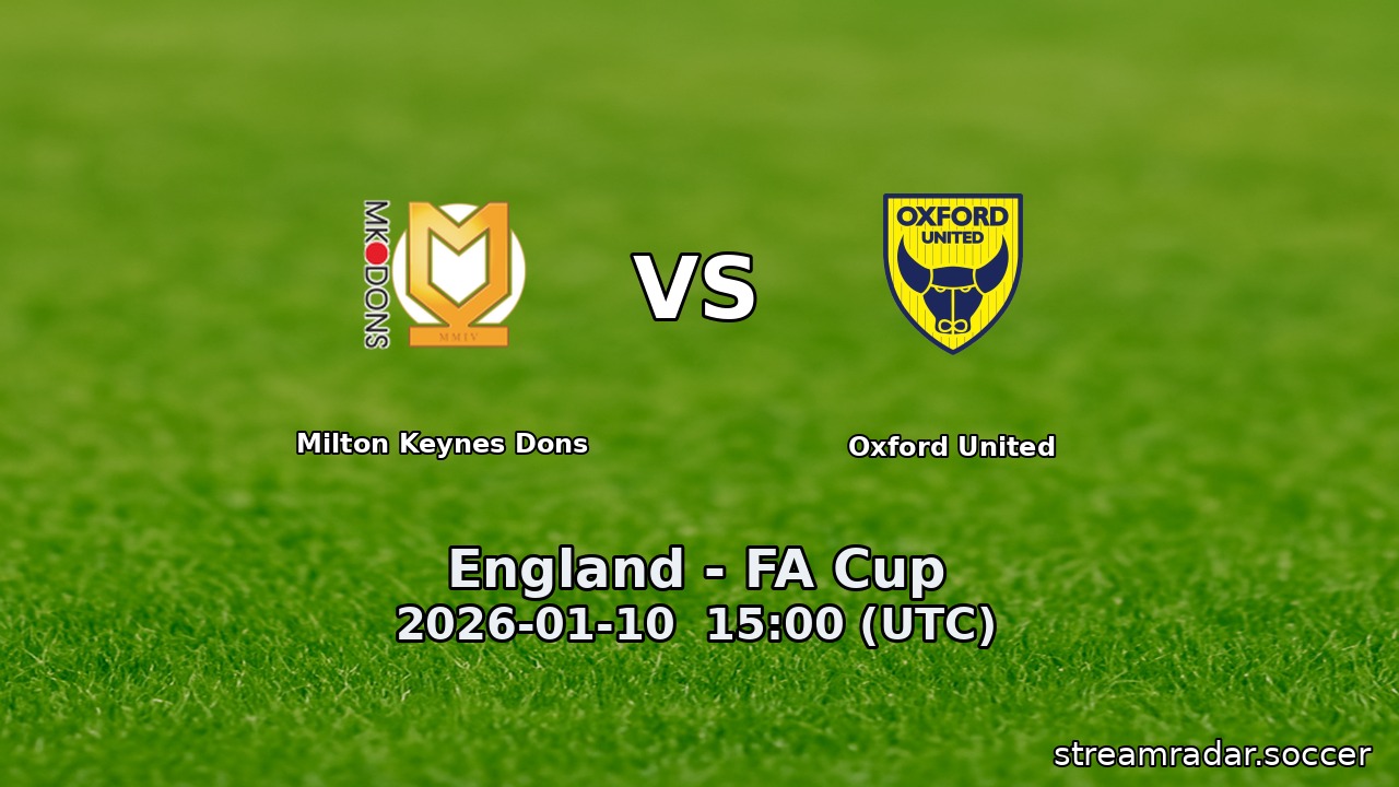 Milton Keynes Dons vs Oxford United