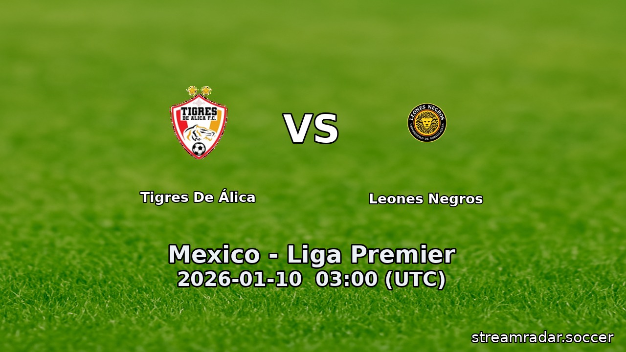 Tigres De Álica vs Leones Negros