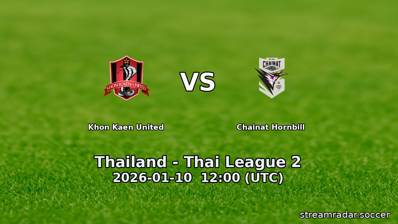 Khon Kaen United vs Chainat Hornbill
