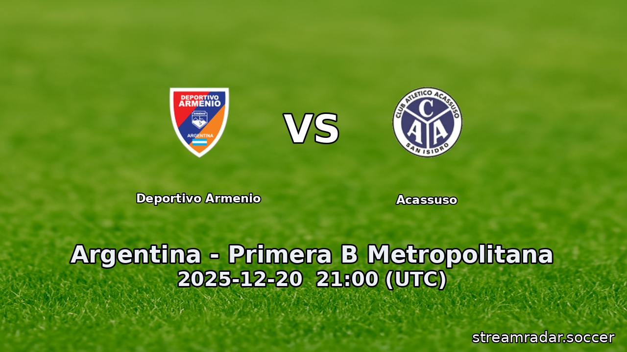 Deportivo Armenio vs Acassuso