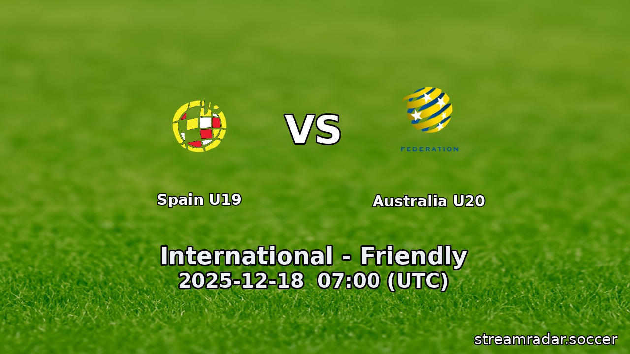 Spain U19 vs Australia U20