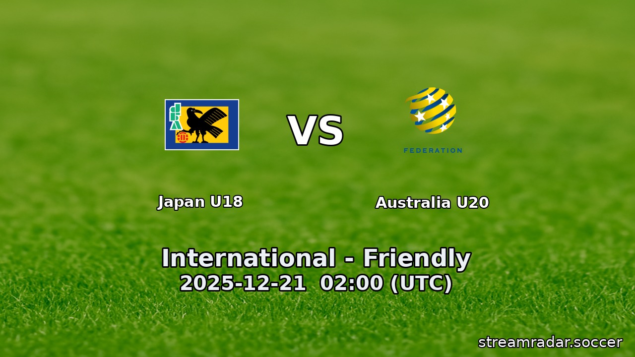 Japan U18 vs Australia U20