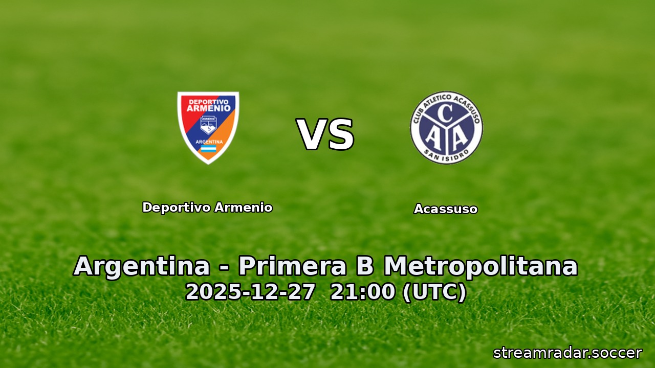 Deportivo Armenio vs Acassuso