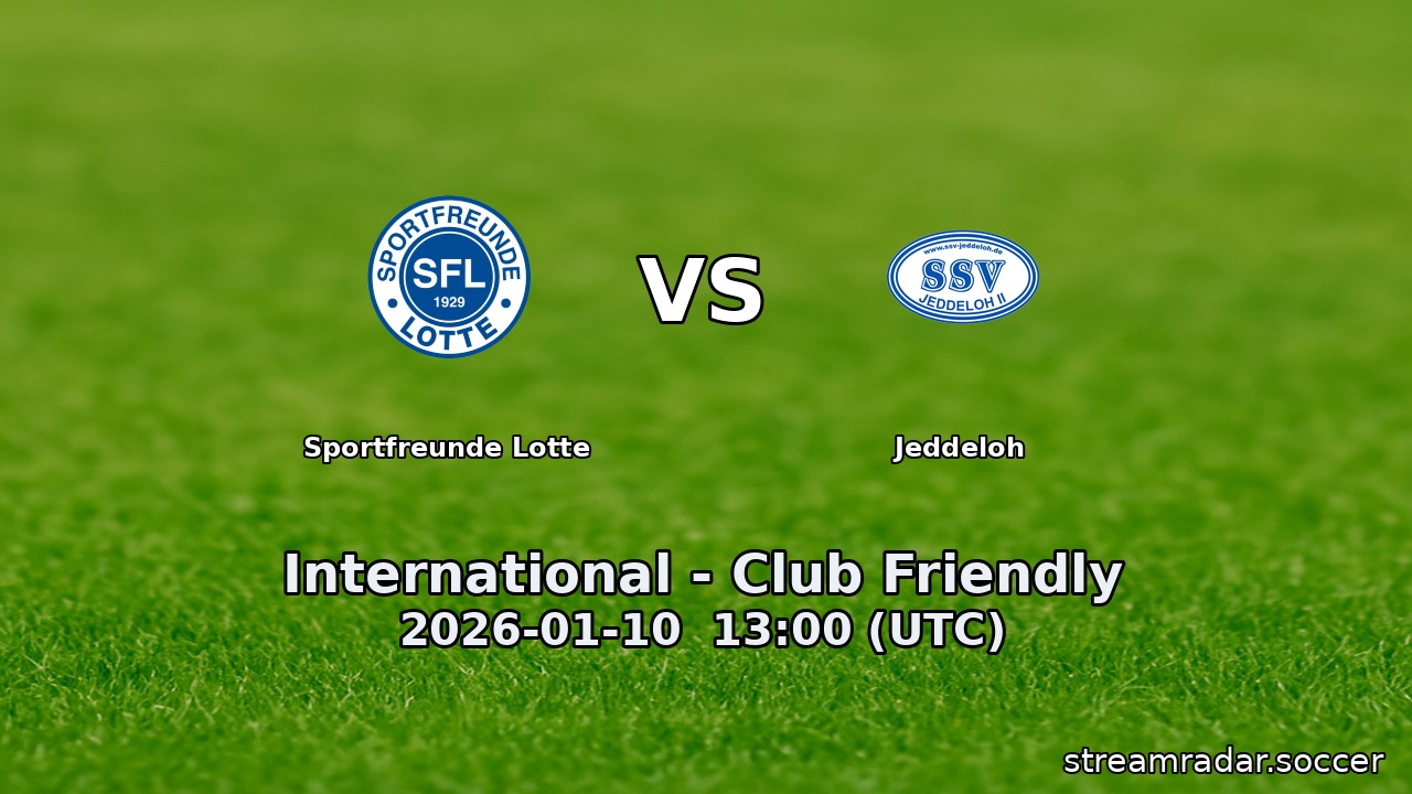 Sportfreunde Lotte vs Jeddeloh