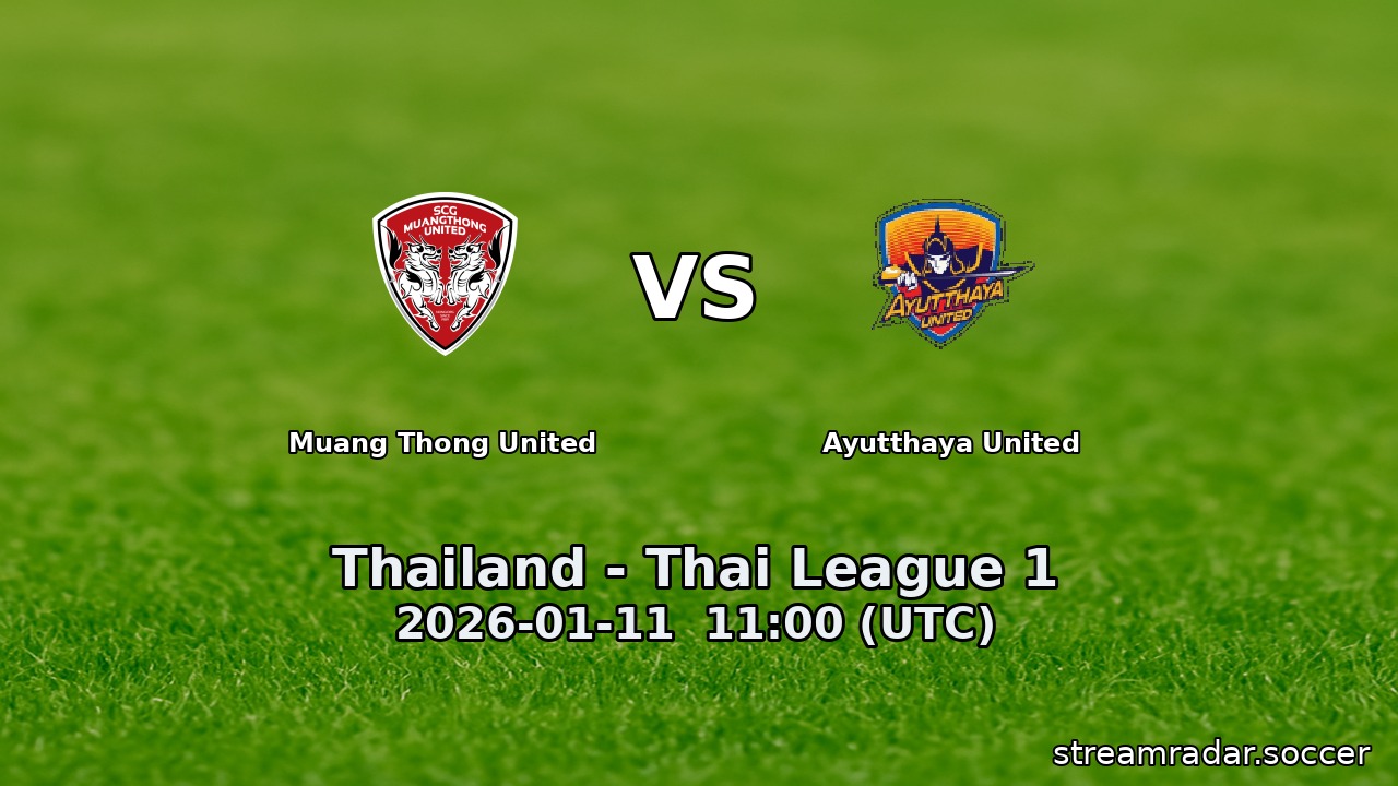 Muang Thong United vs Ayutthaya United