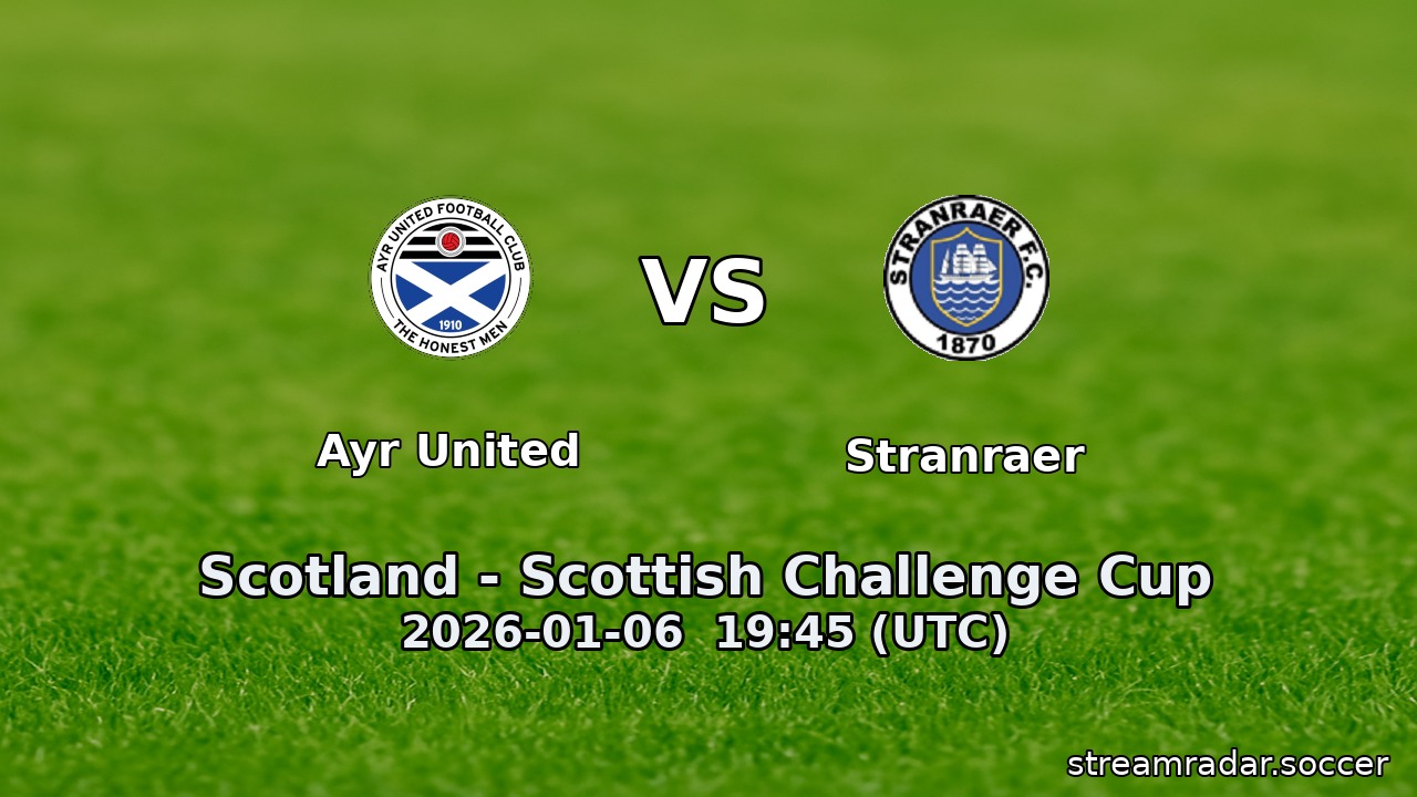 Ayr United vs Stranraer