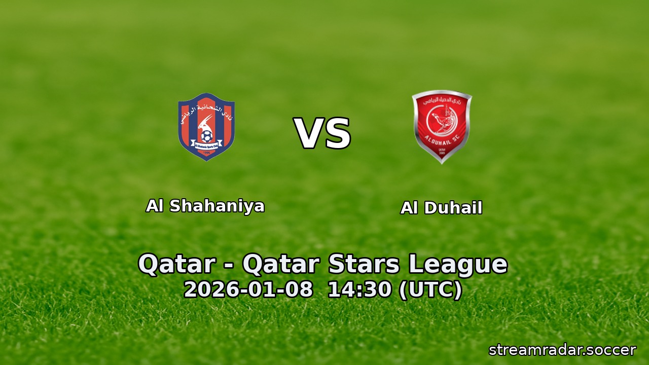 Al Shahaniya vs Al Duhail