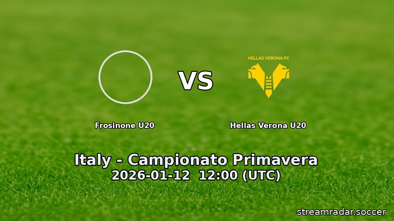 Frosinone U20 vs Hellas Verona U20