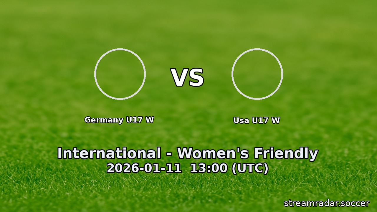 Germany U17 W vs Usa U17 W