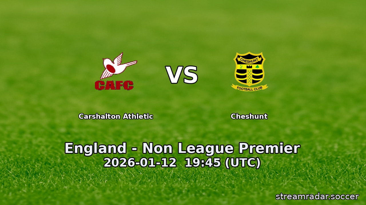 Carshalton Athletic vs Cheshunt
